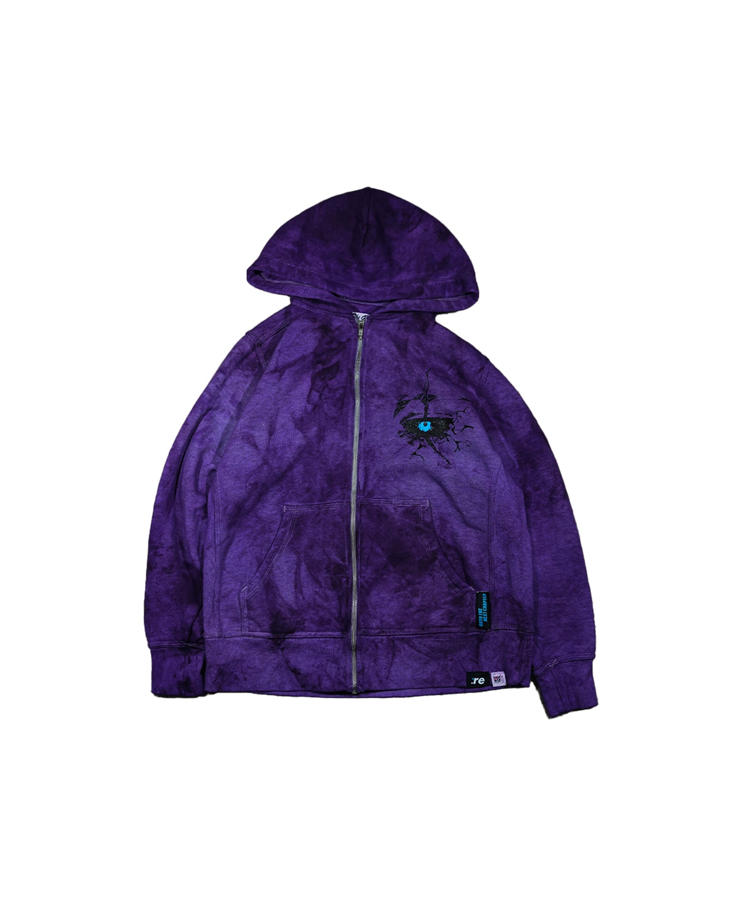 Ethereal Passage - The Game Vintage Custom-Dyed Purple Zip-Up Hoodie ( 1 of 1 )