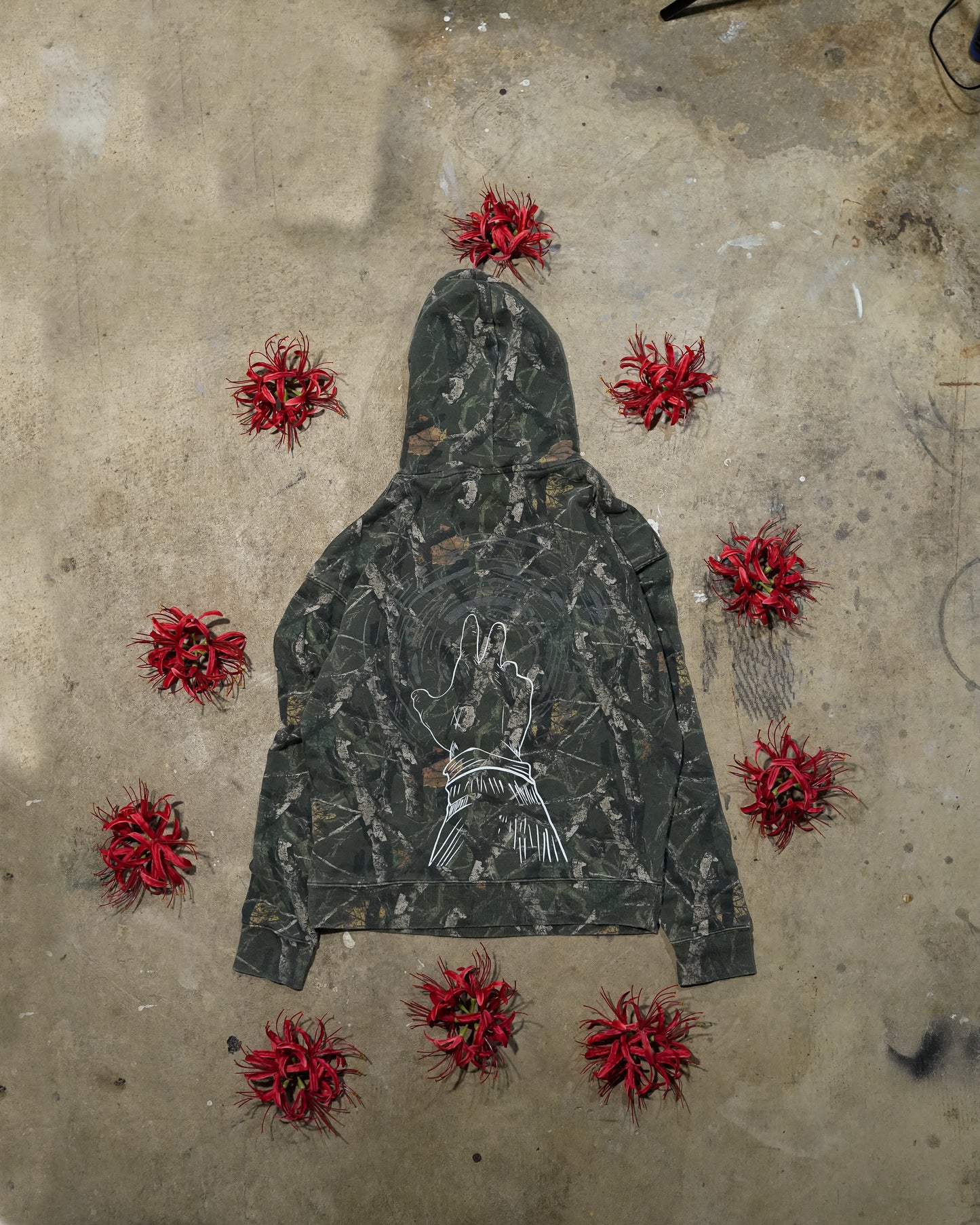 Tunnel Vision - Vintage Green Camo Hoodie (1 of 1)