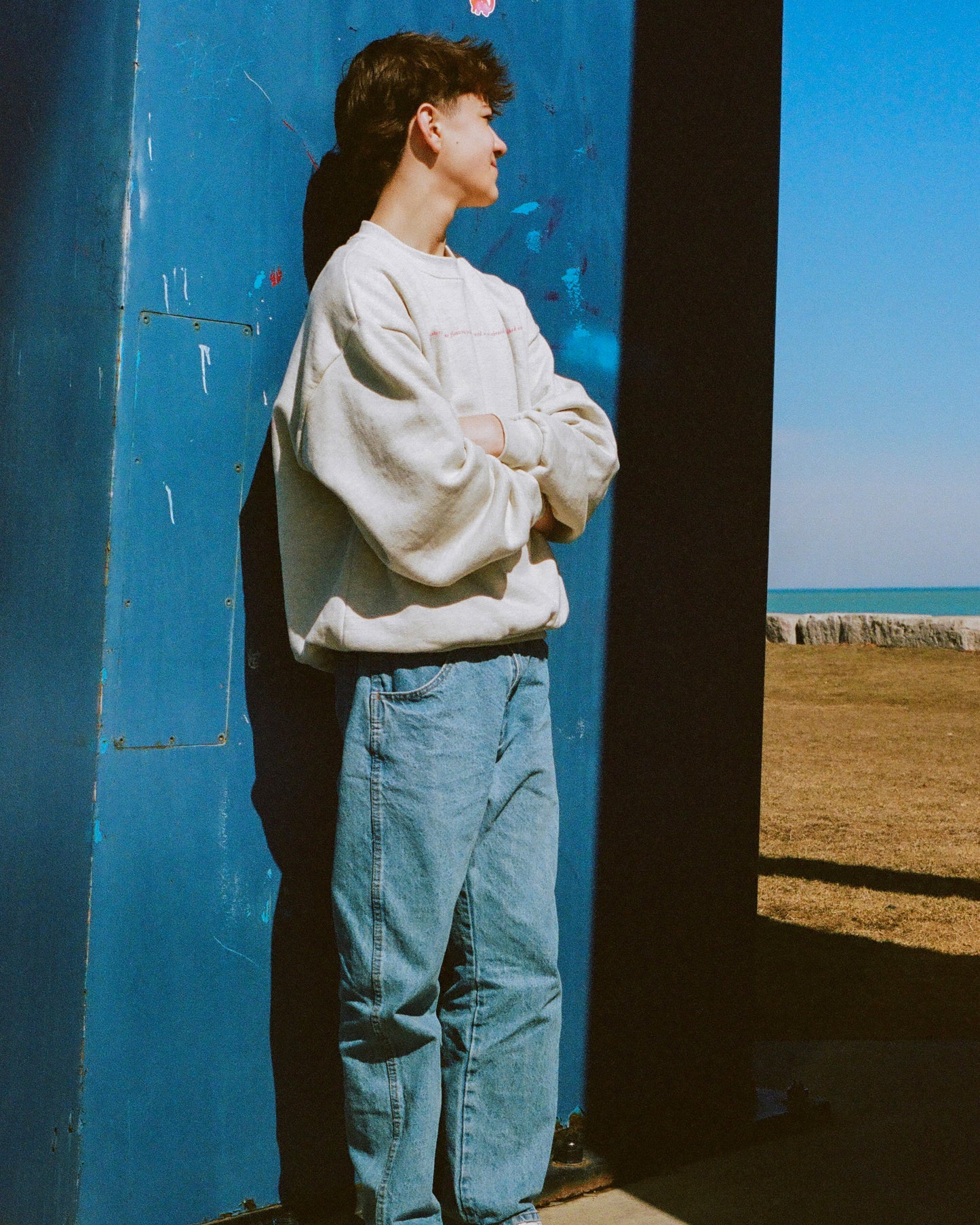 Walk Onward - Off White Crewneck