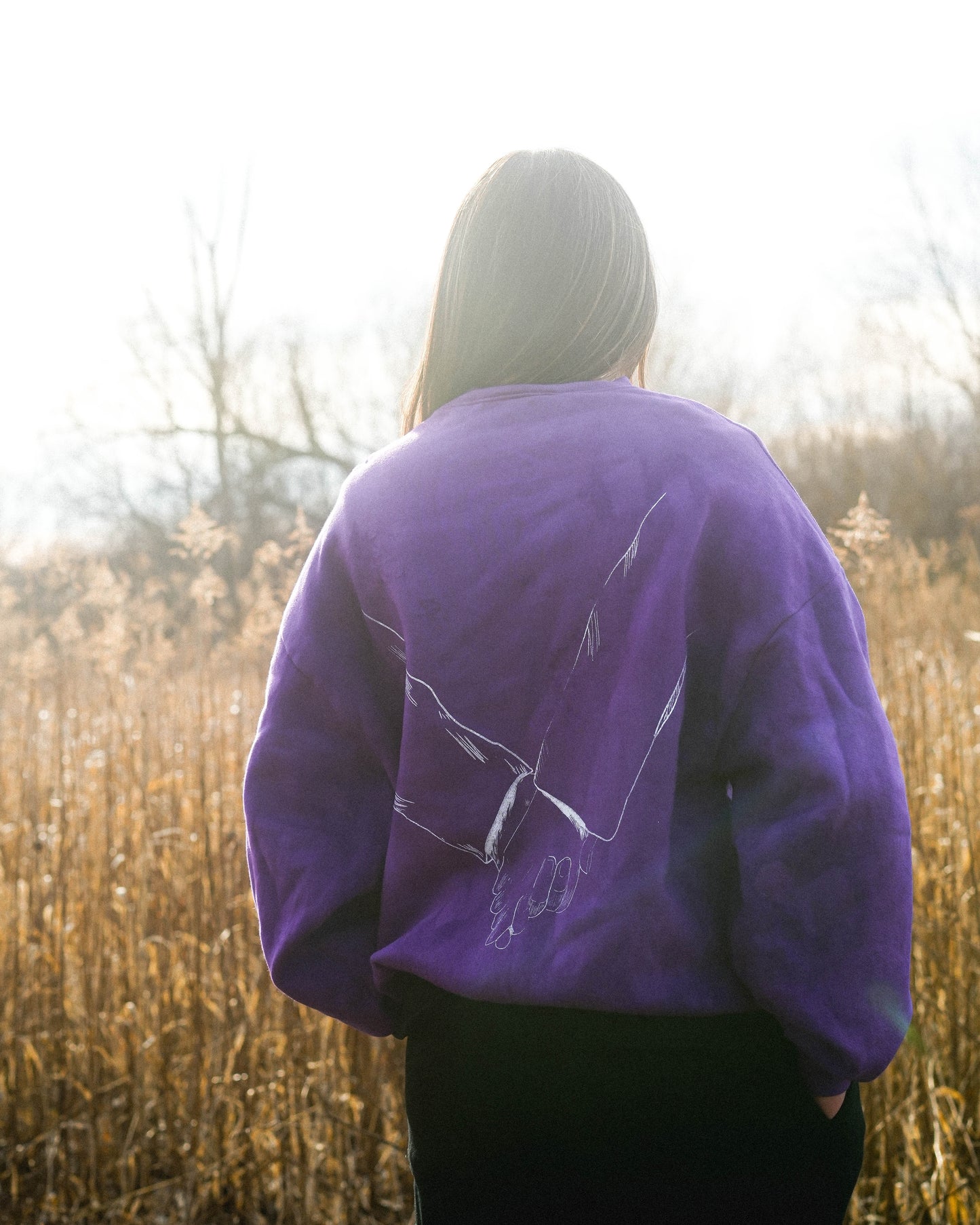 Walk Onward - Purple Crewneck