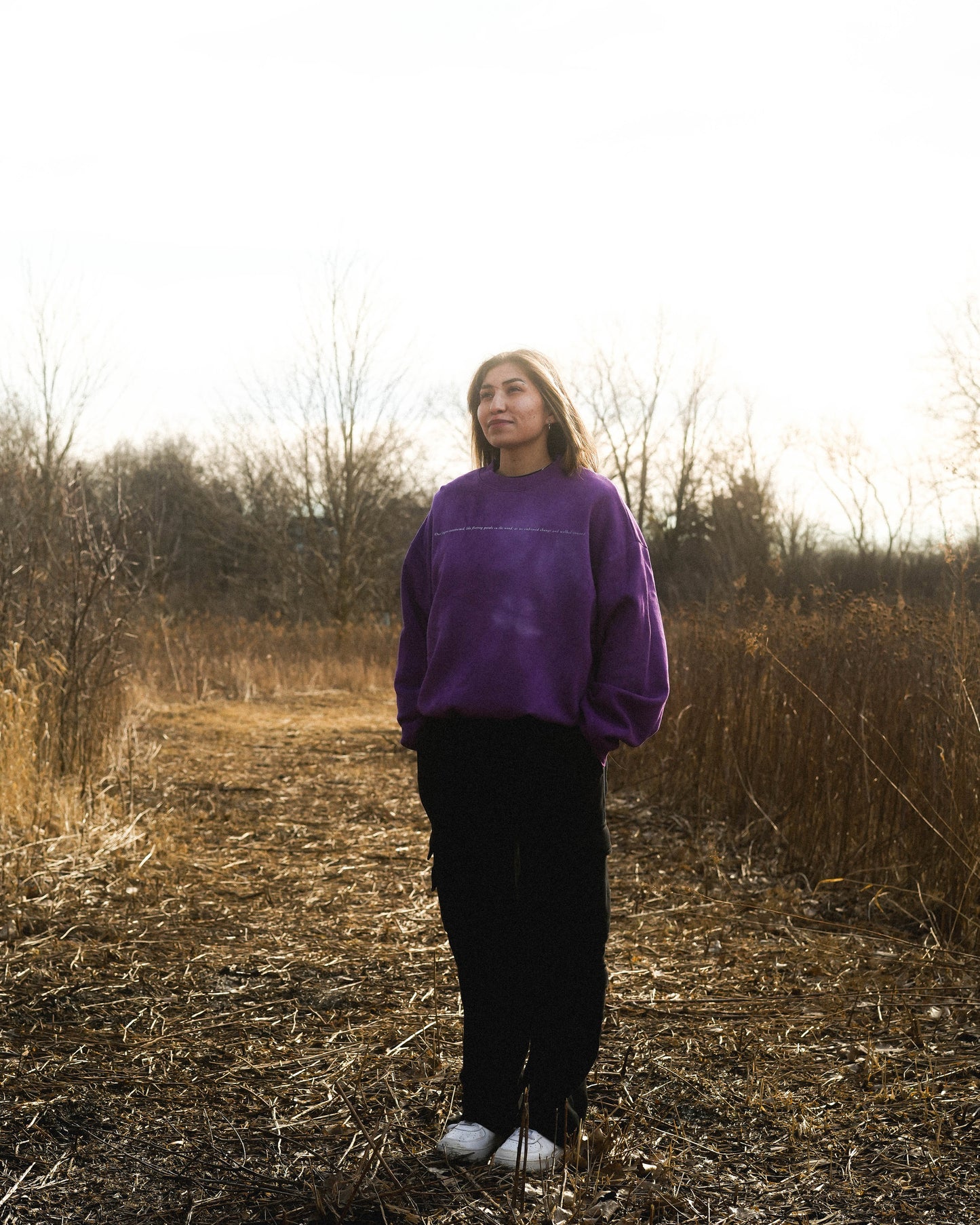 Walk Onward - Purple Crewneck