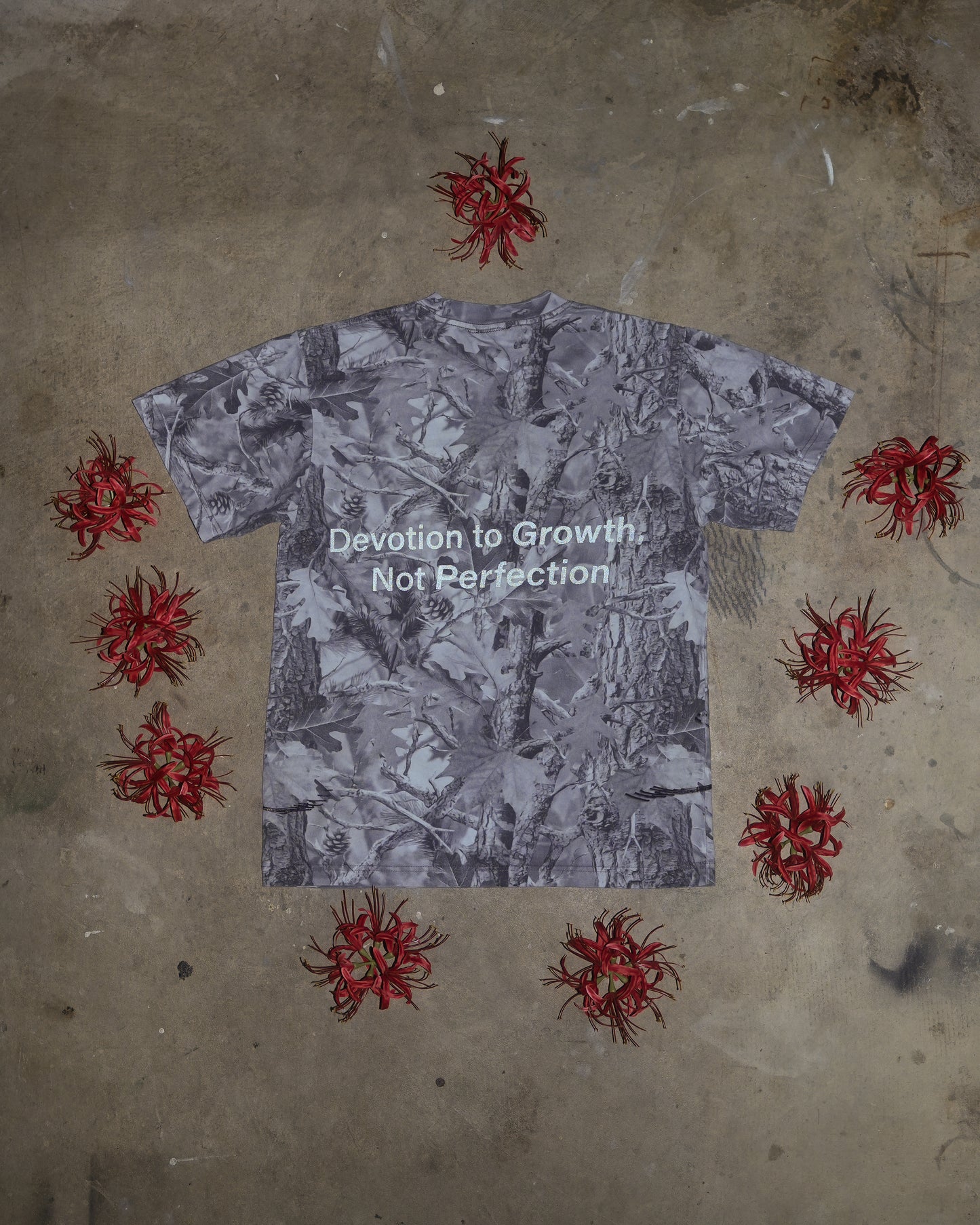 Devotion - Vintage Grey Wood Camo T-Shirt