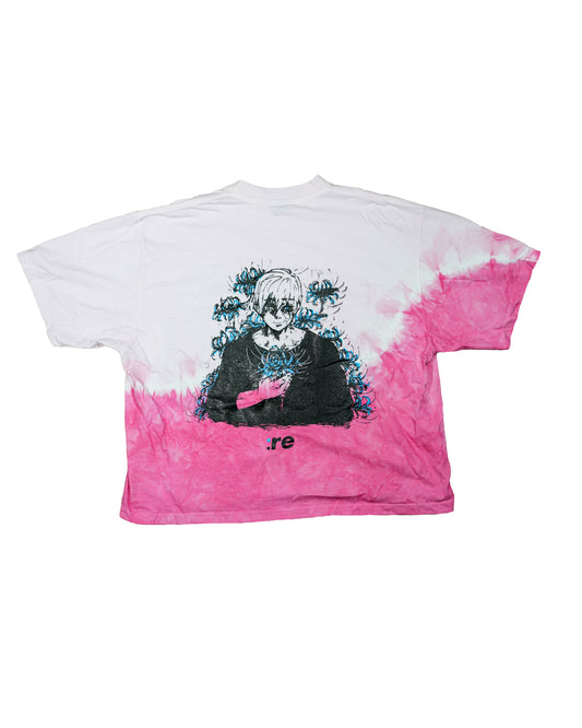 Ethereal Passage - Custom Dyed Pink Drop Shoulder T-shirt (1 of 1)