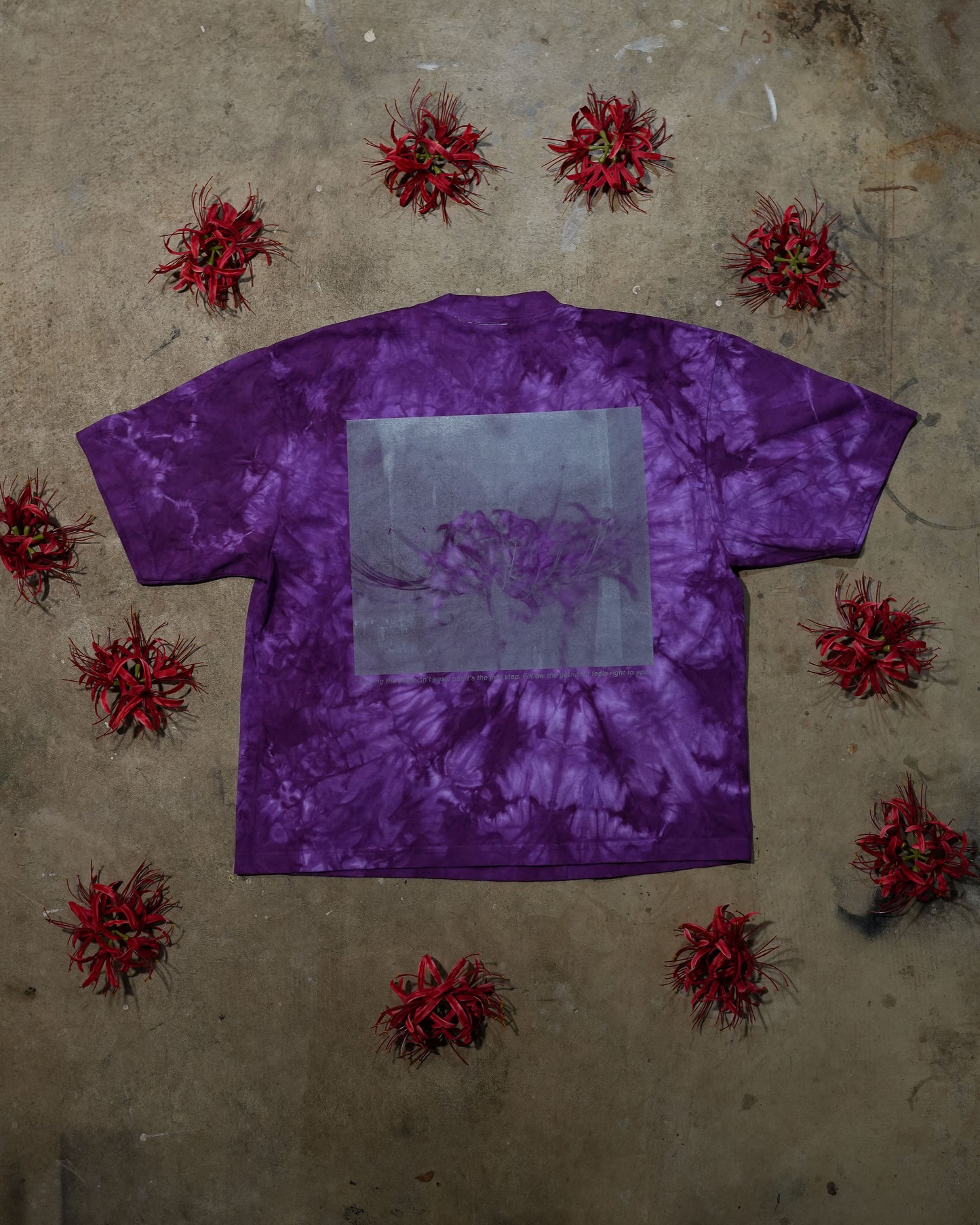 Follow The Path - Purple Tie-Dye Drop Shoulder T-shirt (1 of 1)