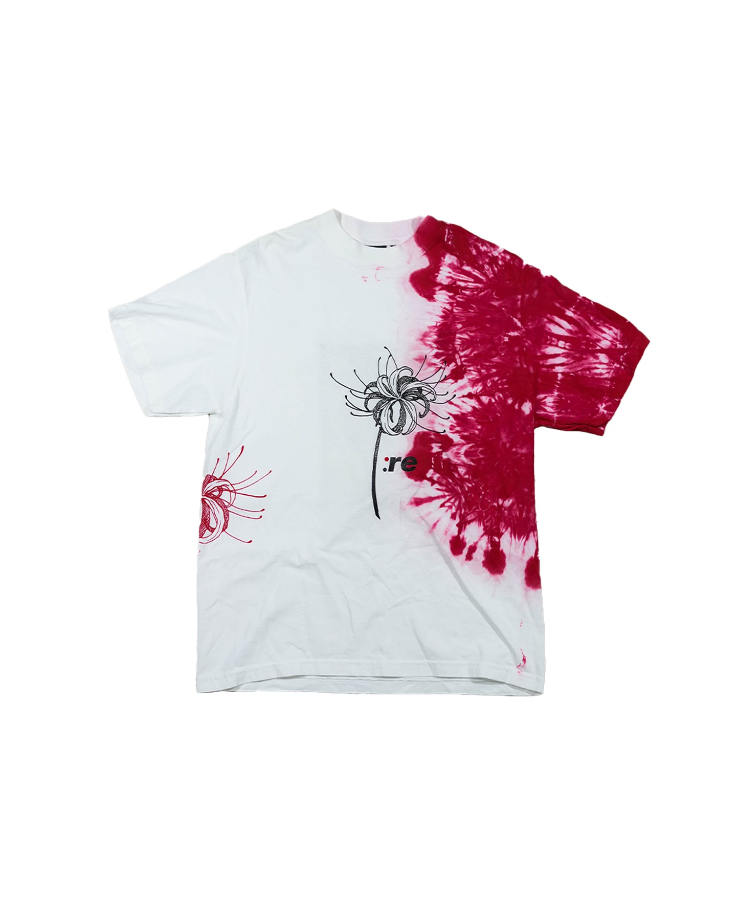 Garden Hidden in Flames - Red Tye-Dye T-Shirt (1 of 1)