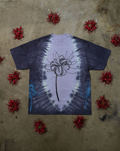 Garden of re Blue - White and Black Tye-Dye T-Shirt (1 of 1)