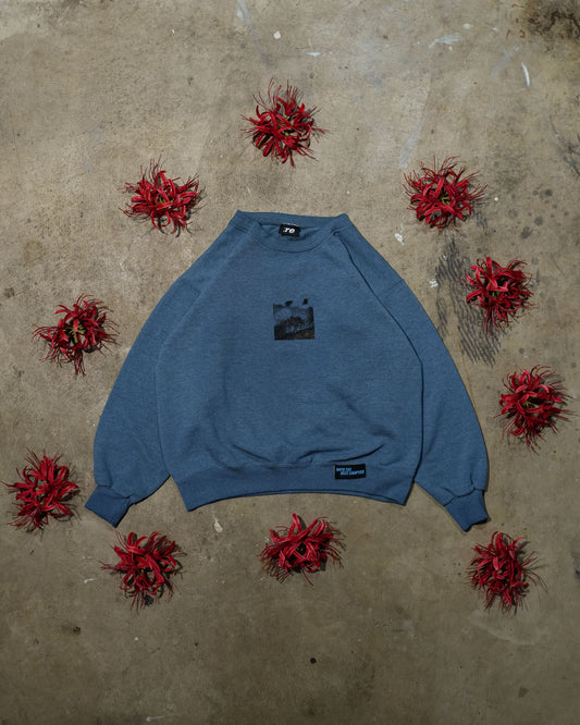 Halftone Spider Lily - Vintage Gray Russell Sweatshirt (1 of 1)