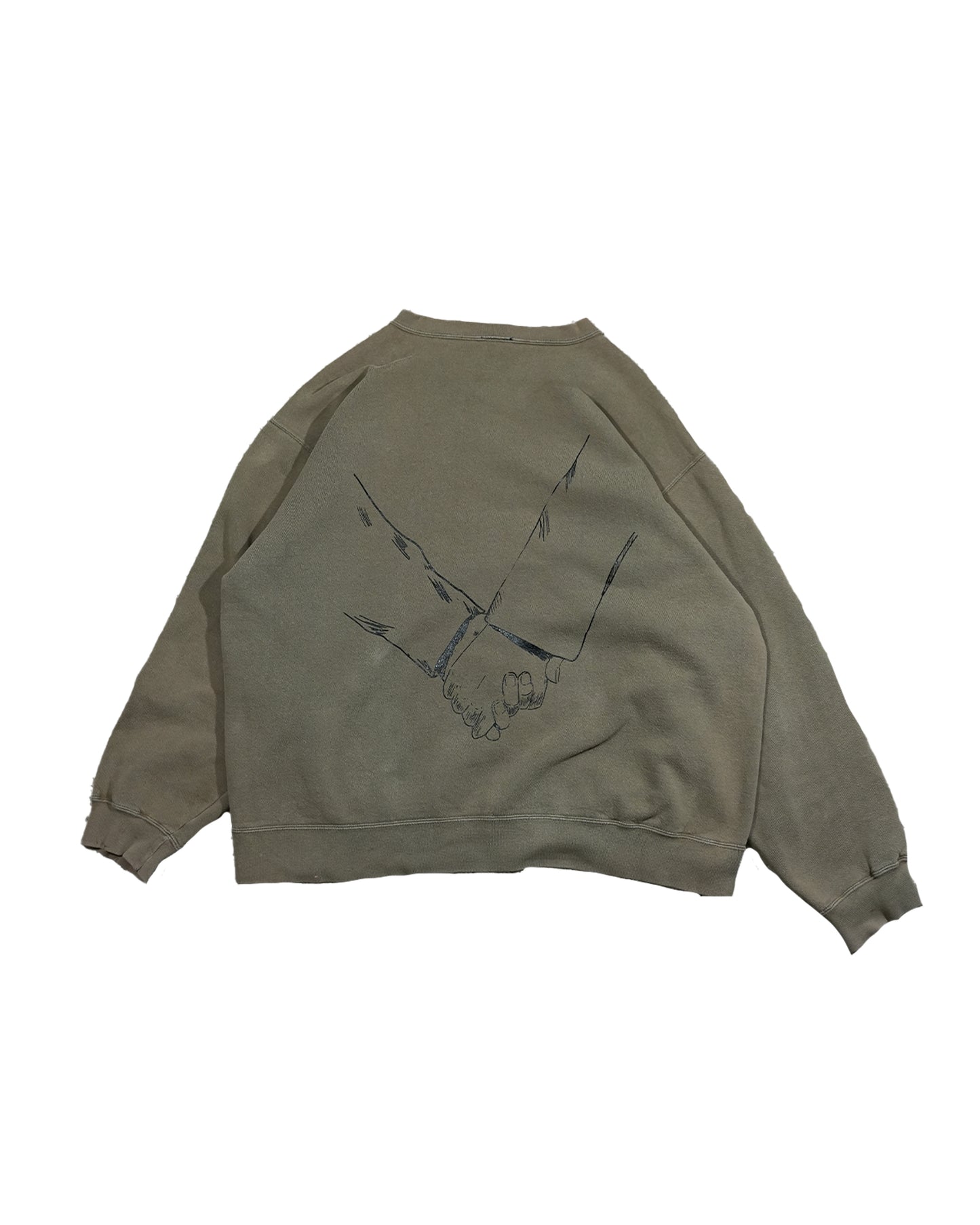 Halftone Spider Lily - Vintage Russell Washed Brown Sweatshirt (1 of 1)