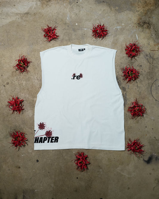 ONTO THE NEXT CHAPTER - Cream Sleeveless T-shirt (1 of 1)