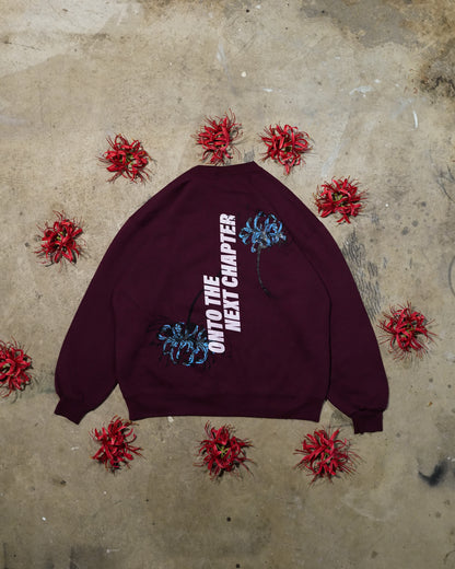 ONTO THE NEXT CHAPTER - Vintage Maroon Russell Sweatshirt (1 of 1)