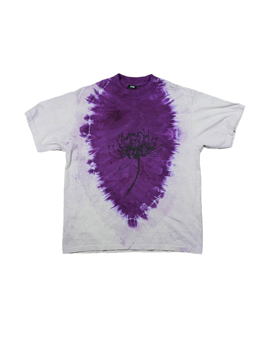 Spider Lily - Custom Cream-Purple Dyed T-shirt (1 of 1)