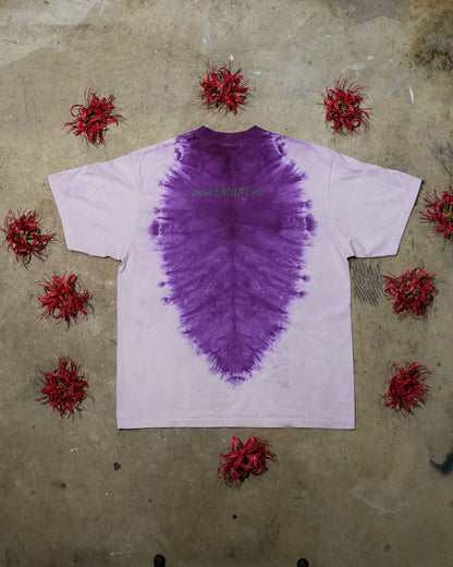 Spider Lily - Custom Cream-Purple Dyed T-shirt (1 of 1)