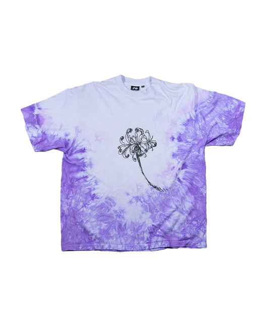Spider Lily - Custom Purple Dyed T-shirt (1 of 1