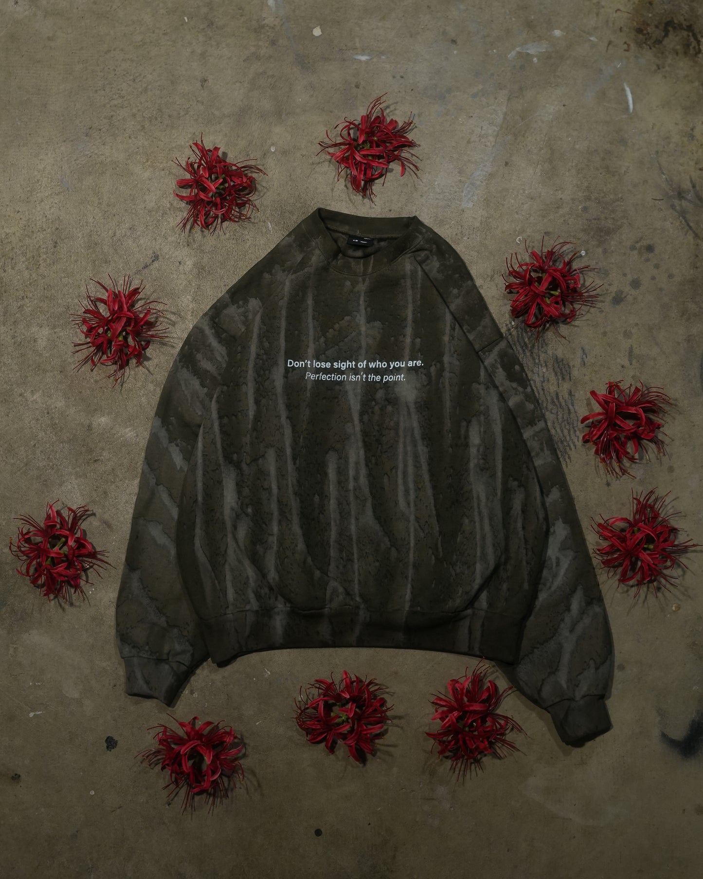 Tunnel Vision - Green Drip Dye Sweatshirt (1 of 1)