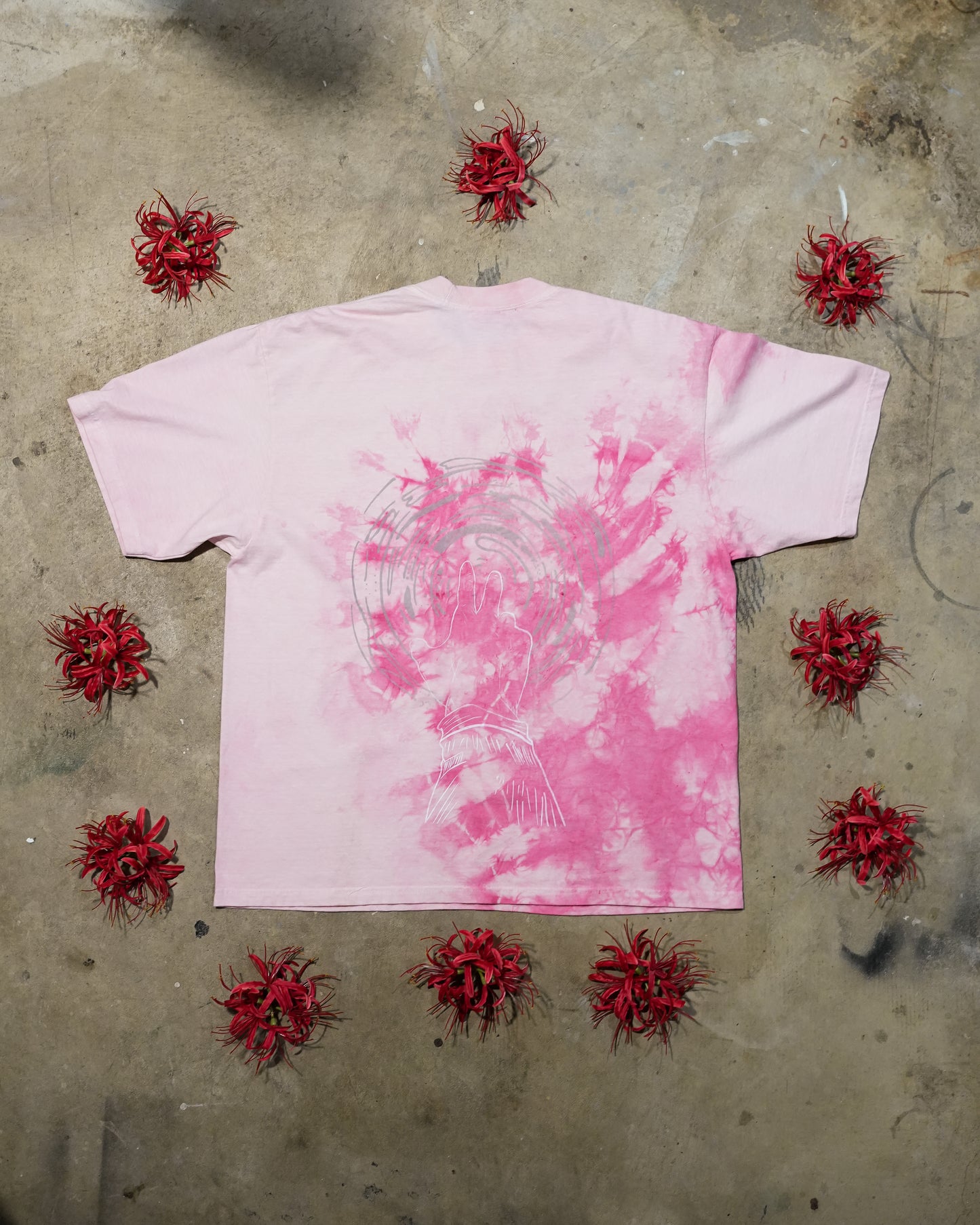 Tunnel Vision - Pink Splatter Tye-Dye T-shirt (1 of 1)